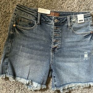 Judy Blue Los Angeles high waisted button fly shorts